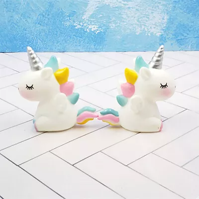 2 Pcs Ornaments For Kids Unicorn Cupcake Suite Toy Kids Rocking Horse Girl • £7.59