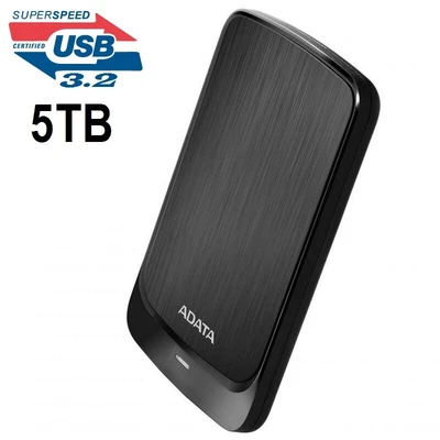 $250.95 • Buy Adata HV320 5TB Slim External Hard Drive HDD Shock Protection USB 3.2 Gen1 Black