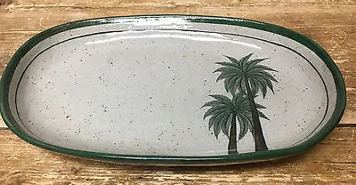 Oval Serving Platter Xochiquetzal Mexico Pottery Teresa Duran TD Green Palm Tree • $115.99