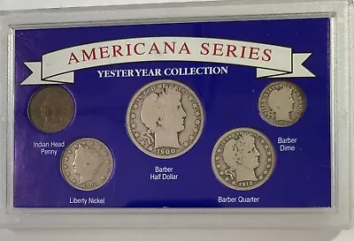 American Series US Coins 1900-O Barber Half 5 Circulated Coins Yesteryear Coll. • $19.99