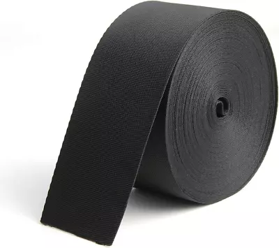 10 Yards 2 Inch Wide Black Nylon Heavy Duty Webbing Strap Heavy Straps Hammocks  • $9.03