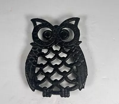 Vintage Rustic OWL Trivet Cast Iron Metal Kitchen Coaster Pot Rest  Taiwan  • $12.99