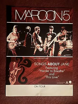Maroon 5 Songs About Jane Official Original Promo Poster 18” X 24” New Old Stock • $9.99