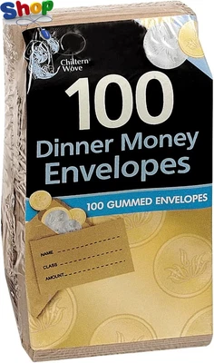 Chiltern  Wove  Ss612  Dinner  Money  ENVELOPES  100Pk  Brown • £7.10