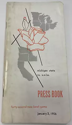 1956 Rose Bowl Michigan State Vs. UCLA Press Book Good Condition • $21.96