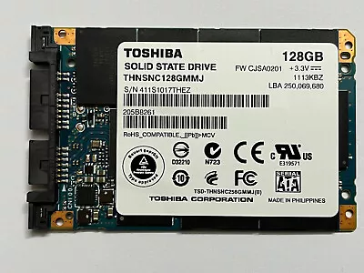Toshiba THNSNC128GMMJ 1.8  128GB Micro SATA SSD 3Gb/s MLC SSD For SONY HP Laptop • $29.99