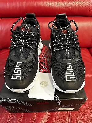 Versace Men’s Sneakers Chain Reaction Black Size 45.5 • $350