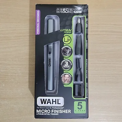 Wahl Cordless Micro Finisher Lithium Detail Trimmer Grooming Set 5640-1017 • £14.99