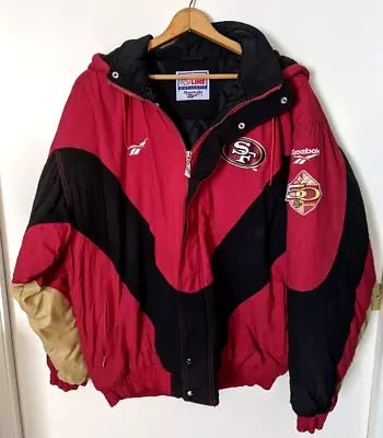 Vintage San Francisco 49ers Jacket Reebok Pro Line Mens Sz XL 50th 1946-1996 NFL • $94