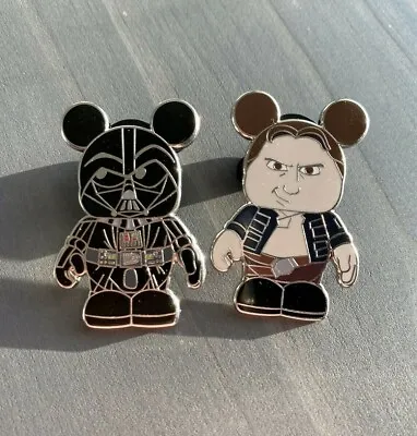 Disney Lucas Film Star Wars Han Solo And Darth Vader Vinylmation Pins • $14.99