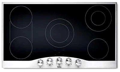 $395 • Buy Viking Model Decu1655bsb 36  Electric Cooktop Black With Stainless Trim