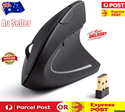 $24.79 • Buy Ergonomic Optical 2.4G Wireless Vertical Mouse 1600 DPI 5 Buttons USB Receiver 