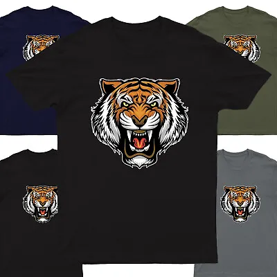 Tiger Head Cool Gift For Adults Tee Top  Mens T-Shirt #DG • £13.49