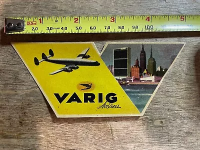 Varig Airlines - Brazil - Airline Luggage Label 1950's • $10