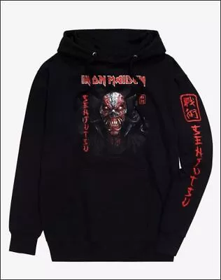 Iron Maiden Senjutsu Eddie Samurai Graphic Pullover Hoodie Black Mens Sz S NWT • $88.82