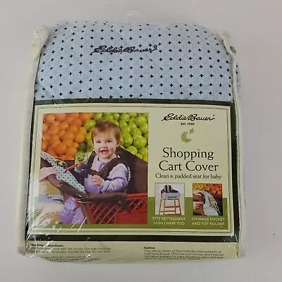 Eddie Bauer Baby Toddler Shopping Cart High Chair Cover.Brown & Blue Print NEW • $23.77