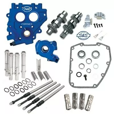 S&S 585C Chain Drive Camshaft Cam Chest Plate Oil Pushrod Kit Harley 06-17 585 • $1817.95