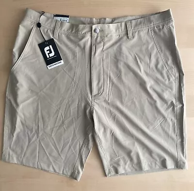 Footjoy Golf Shorts Mens 38 Lightweight Performance Chino Beige Khaki NWT • $32.97