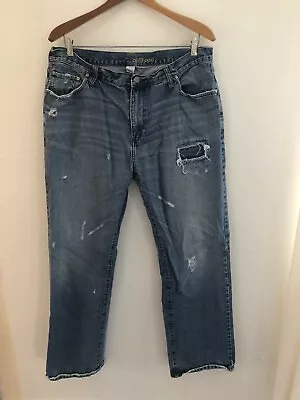 Bullhead Jeans Distressed Mens 38W Light Denim Inseam 31  • $15