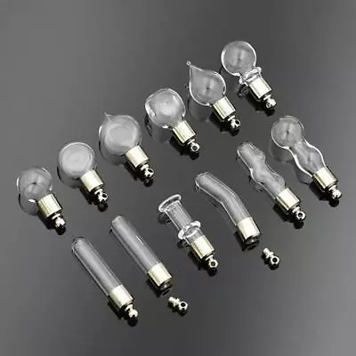 10pcs Lot Screw Caps Glass Vial Pendant Miniature Wishing Bottle Jewelry Finding • $12.98