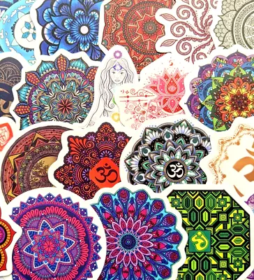 Yoga Chakra Mandala Sticker Bomb 20x Waterproof Vinyl Stickers For Laptop Phone • £3.39