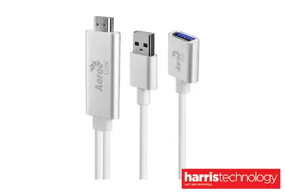 AeroCool Premium Universal USB HDMI TV Cable Stainless Steel Silver • $50