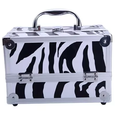 SM-2176 Aluminum Makeup Train Case Jewelry Box Cosmetic Organizer With Mirror 9  • $26.22