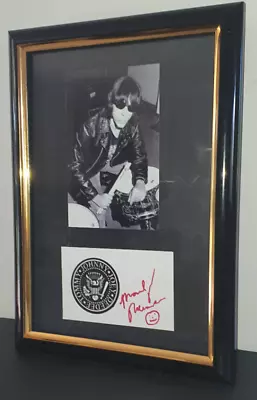 Marky Ramone - Hand Signed Card With Coa - Framed Display The Ramones • $90.10