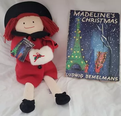 Madeline Christmas Doll 18 Inch Muff Coat Vintage With Book 1997  • $20