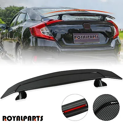 Universal Car 46  Rear Trunk Spoiler Wing Carbon Fiber Sport Style W/ Adhesive • $50.39