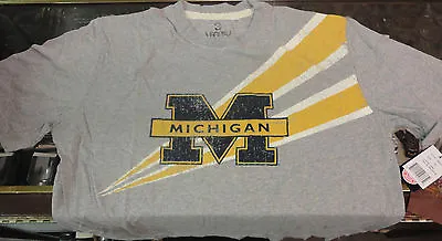 University Of Michigan Wolverines Gray T-Shirt G-III Sports By Carl Banks XXL • $14.95