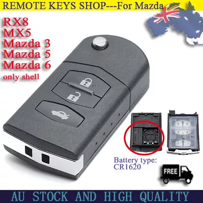 $13.38 • Buy 3BUTTON Flip Key Suit For MAZDA 3 5 6 2003-2013 Remote Key Shell/Case/Enclosure