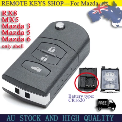 $13.38 • Buy 3BUTTON Flip Key Suit For MAZDA 3 5 6 2003-2013 Remote Key Shell/Case/Enclosure