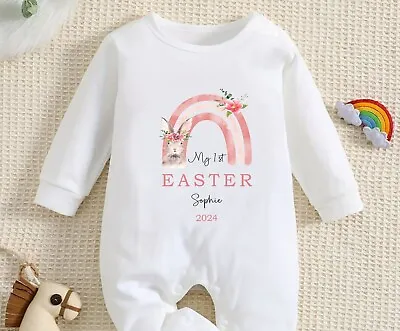 My First Easter Baby Outfit Personalised Baby Clothing Easter Gift New Born • £10.99