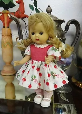 NASB Nancy Ann Storybook MUFFIE Blonde Braids SLW Doll In Radish Dress (2413) • $137