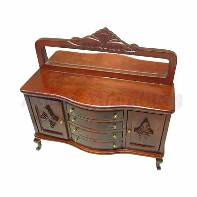 Dolls House Mahogany Buffet/Side Table 1/12th Scale (02230) • $31.58