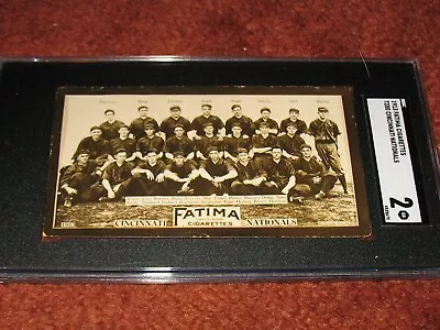 1913 T200 Fatima Teams Cincinnati Nationals Reds SGC 30 Good 2 • $550