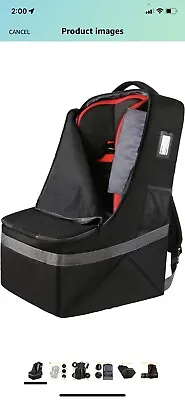 Yorepek Car Seat Travel Bag Adjustable Comfort Shoulder Straps Backpack Pockets • £17.36