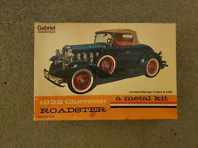 VINTAGE-Gabriel-METAL MODEL KIT #4862  1:24-1932 CHEVROLET ROADSTER-unassembled • $35