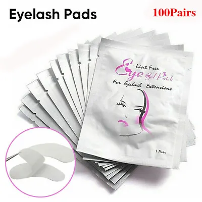 £7.49 • Buy 100 Pairs Eyelash Extension Under Gel Eye Pads Salon Lint Free Patches Make-Up