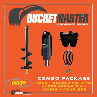 DIGGA AUGER COMBO PACKAGE - PDX2 AUGER DRIVE+400Di AUGER +DOUBLE PIN HITCH - FOR • $3270