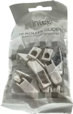 Integra Premier Plastic Curtain Track Roller Gliders White Pack Of 10 • £4.99