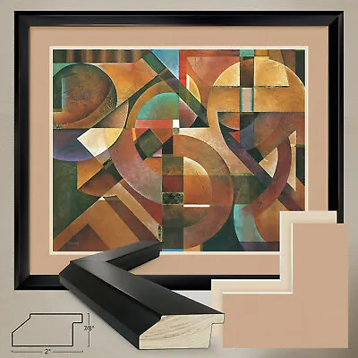 38W X32H  MECHANICAL MAZE By RICHARD HALL -CIRCLES DOUBLE MATTE GLASS And FRAME • $279