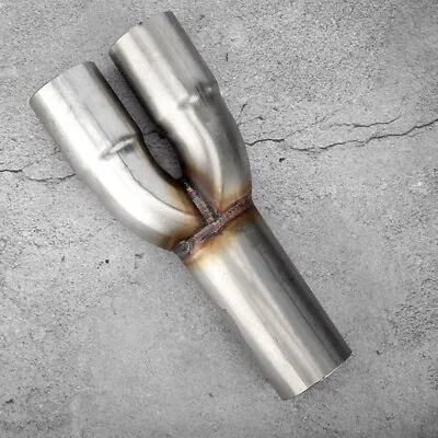 Merge Collector - Exhaust Y Pipe | Stainless Steel Dual 1.5'' ID Inlet Single • $44.95