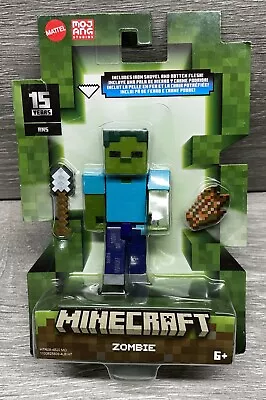 2023 Minecraft 15th Anniversary Build-a-Portal Figure: ZOMBIE (w/ Iron Shovel) • $21.78