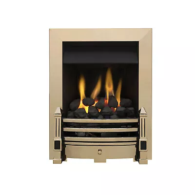 Dimplex Inset Gas Fire Brass Coal Bed 3.05kW Real Flame Stylish 588 X 450mm • £286.89