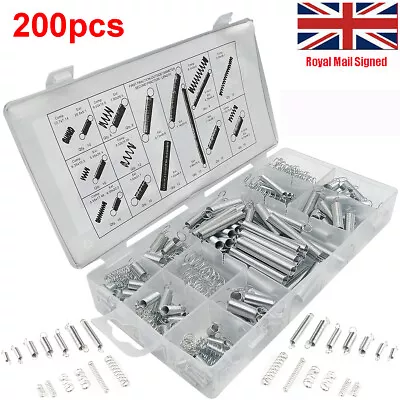 200pcs Coil Spring Small Metal Steel Expansion Compressed Springs Assorted Set  • £7.91