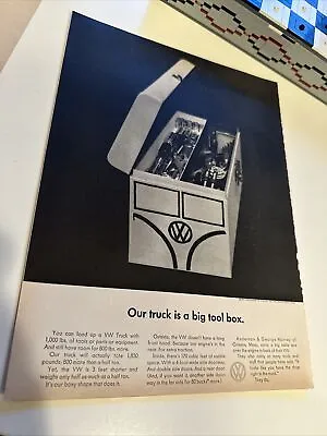 1962 Rare VW Volkswagen Type 2 Bus Truck Panel Van Transporter Ad Advertisement. • $10