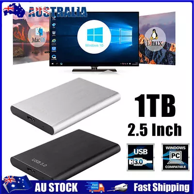 Portable 2.5in 1TB External Hard Drive Enclosure USB 3.0 SATA Disk For PC Laptop • $20.29