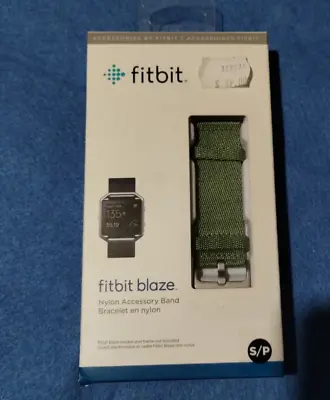 $15.99 • Buy Genuine Fitbit Blaze Nylon Accessory Band - Green (S/P)